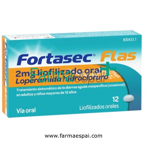 FORTASEC FLAS 2 mg LIOFILIZADO ORAL , 12 liofilizados