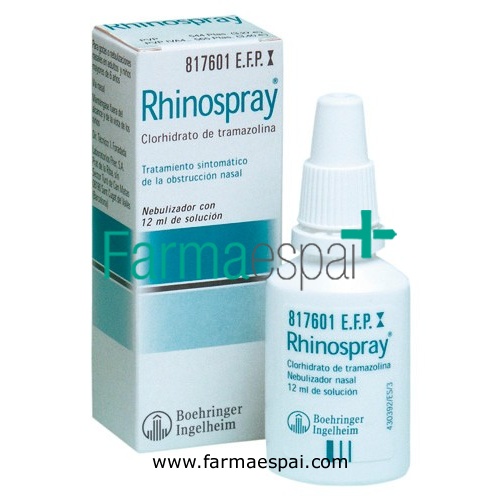 RHINOSPRAY 1,18 mg/ ml SOLUCION PARA PULVERIZACION NASAL , 1 envase pulverizador de 12 ml