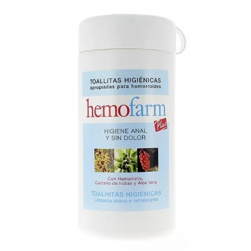 Hemofarm plus toallitas (1 bote 60 unidades)
