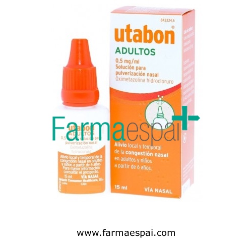 UTABON ADULTOS 0,5 mg/ml SOLUCION PARA PULVERIZACION NASAL, 1 frasco de 15 ml
