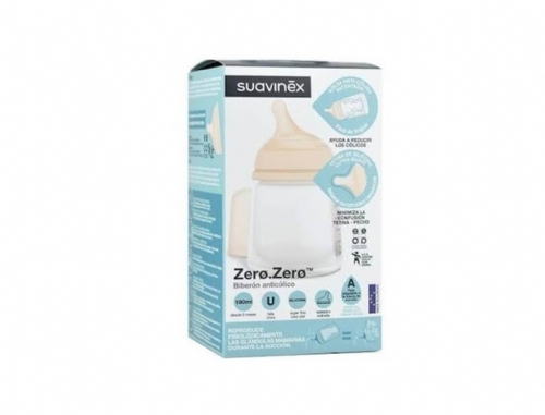 Suavinex Biberón Anticólico ZERØ.ZERØ™ T. S 180ml