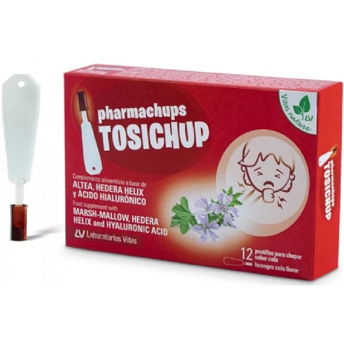 Pharmachups tosichup (12 pastillas sabor cola)
