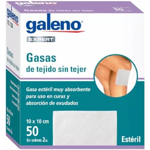 Galeno expert gasa esteril tejido sin tejer (50 unidades 10 cm x 10 cm)