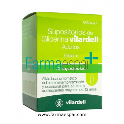 SUPOSITORIOS DE GLICERINA VILARDELL ADULTOS, 18 supositorios