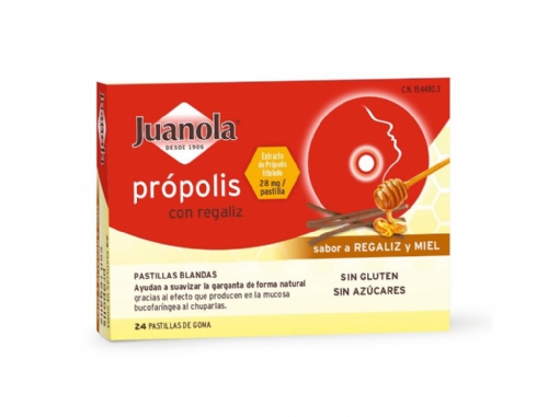 Juanola Pastillas Própolis Sabor Regaliz y Miel 24u.