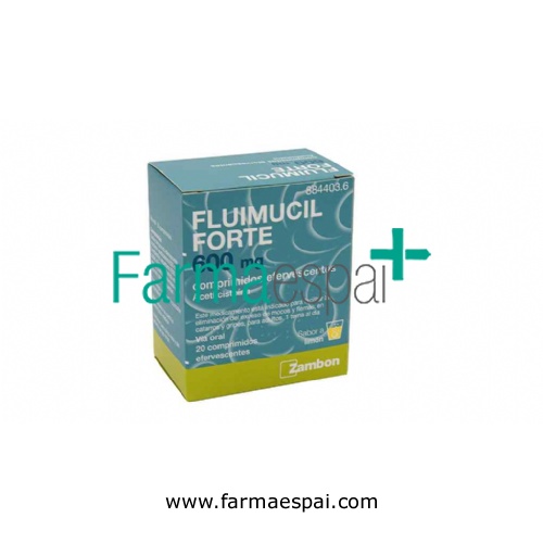 FLUIMUCIL FORTE 600 mg COMPRIMIDOS EFERVESCENTES , 20 comprimidos