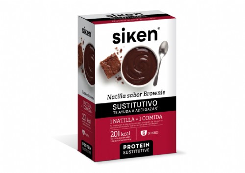 Siken® Protein Sustitutivo Natilla Brownie 6 Sobres