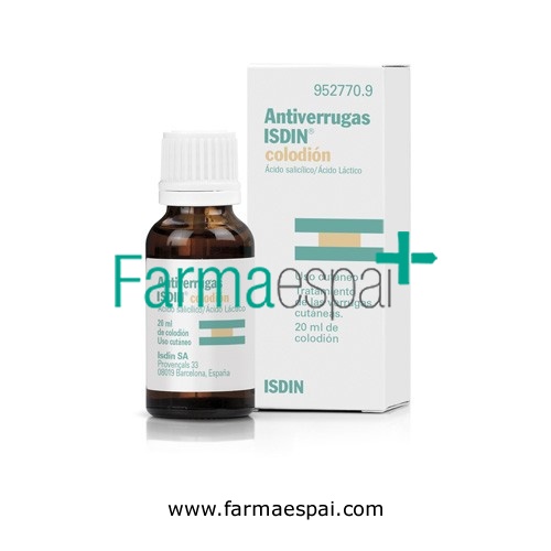 ANTIVERRUGAS ISDIN COLODION , 1 frasco de 20 ml