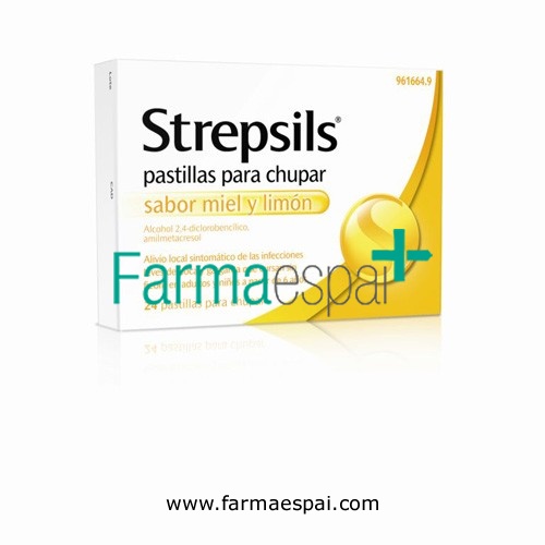 STREPSILS PASTILLAS PARA CHUPAR SABOR MIEL Y LIMON , 24 pastillas