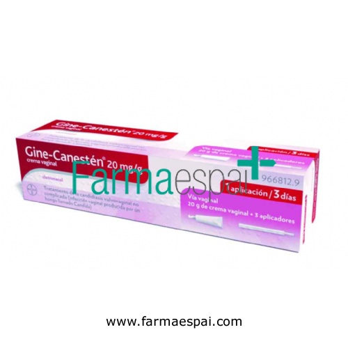 GINE-CANESTEN 20 mg/g CREMA VAGINAL , 1 tubo de 20 g