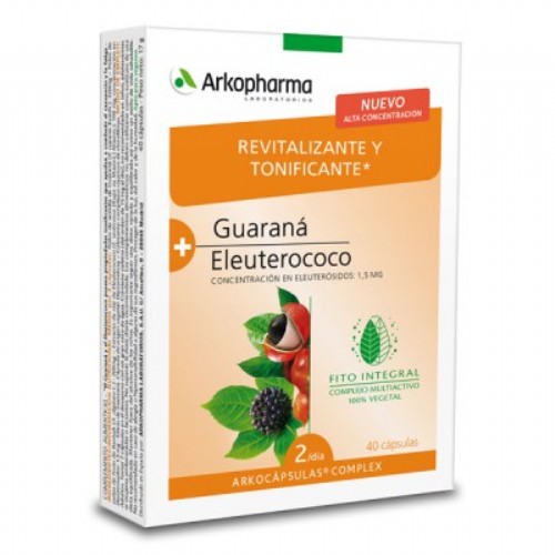 Arkopharma guarana y eleuterococo arkocapsulas complex (40 caps)