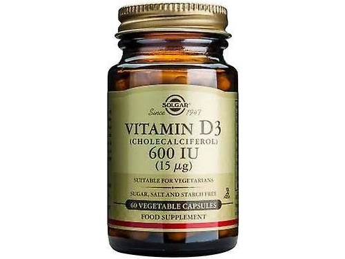 Solgar vitamina d3 600 ui 15 mg 60 capsulas