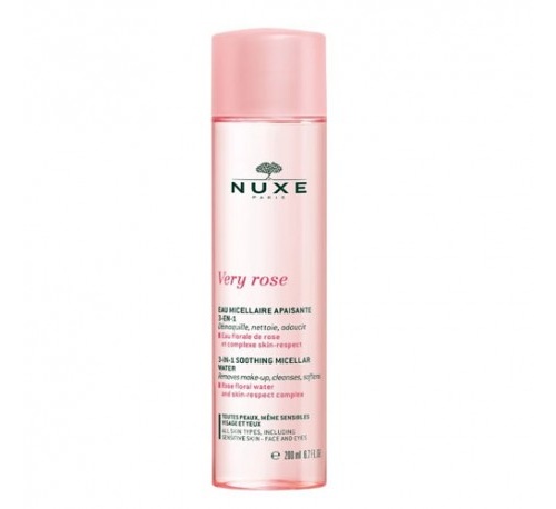 Nuxe Rose Agua Micelar Calmante 3-en-1 para Todas las Pieles 200ml