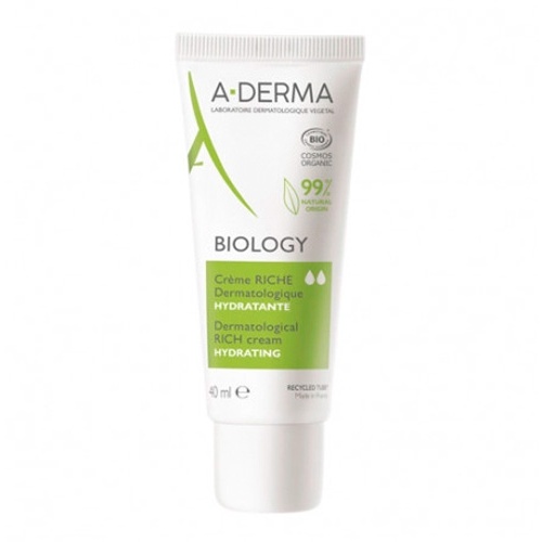 A-derma biology crema rica dermatologica hidratante (1 envase 40 ml)