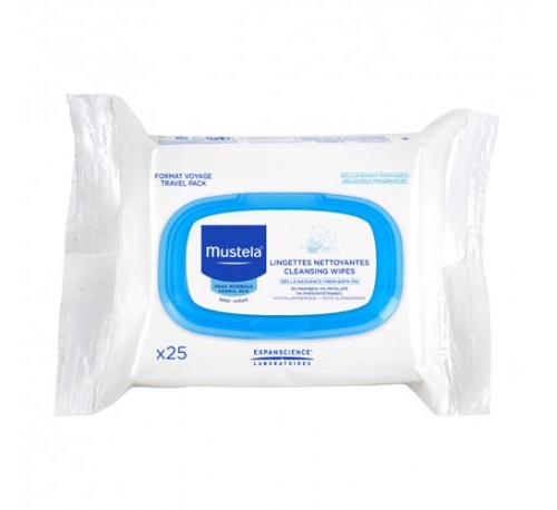 Mustela toallitas limpiadoras paquete (25 toallitas)