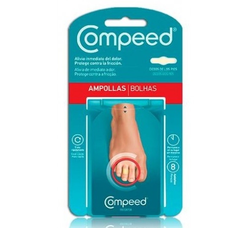 Compeed ampollas hidrocoloide dedos pies 8 unidades - hidrocoloide