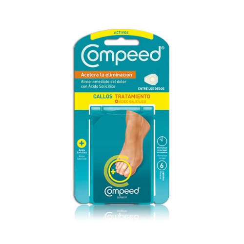 COMPEED CALLOS CON ACIDO SALICILICO - HIDROCOLOIDE  ACTIVOS ENTRE DEDOS (6 U MED)