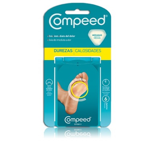 Compeed durezas hidrocoloide talla mediana 6 unidades - hidrocoloide