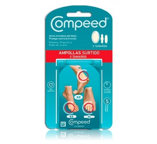 Compeed ampollas hidrocoloide pack mixto 5 unidades - hidrocoloide