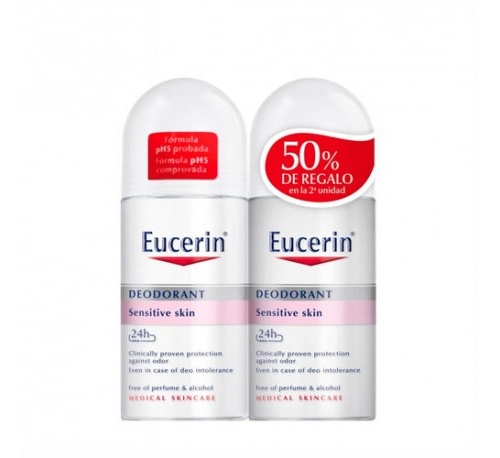 Eucerin duplo desodorante 24h piel sensible 50ml + 50ml