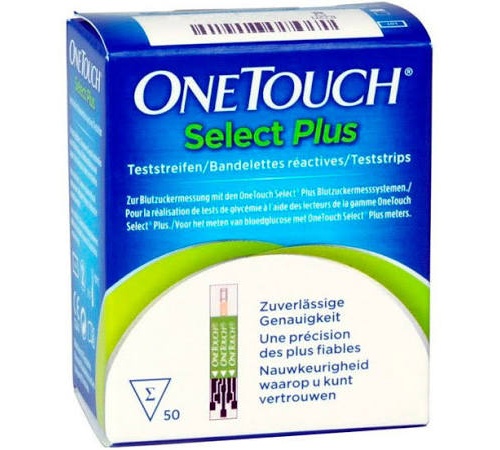 Tiras reactivas glucemia - onetouch select plus (1 vial 50 u)