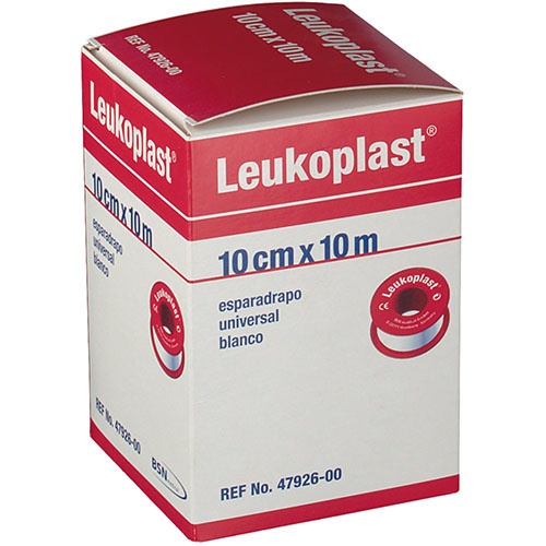 Esparadrapo - leukoplast (1 unidad 10 m x 10 cm color blanco)