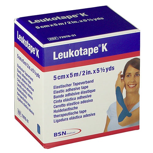 Leukotape k - vendaje neuromuscular tecnica vnm (azul 5 cm x 5 cm)