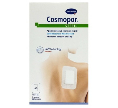 Cosmopor steril - aposito esteril (15 cm x  8 cm  5 apositos)
