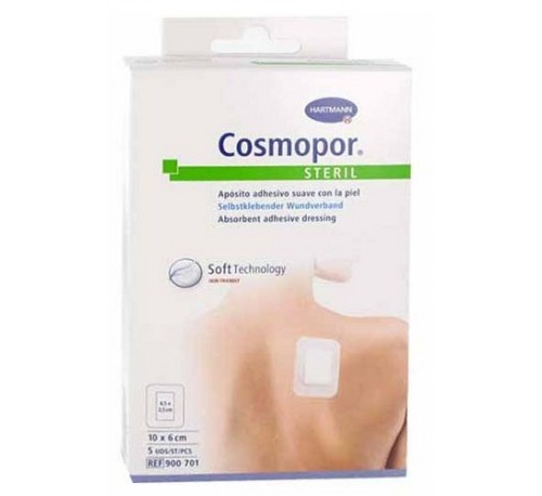COSMOPOR STERIL - APOSITO ESTERIL (10 CM X  8 CM  5 APOSITOS)