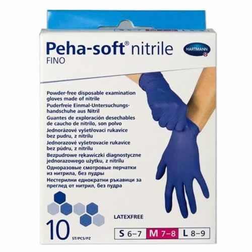 Guantes de nitrilo desechables - peha-soft nitrile fino (10 unidades talla mediana)
