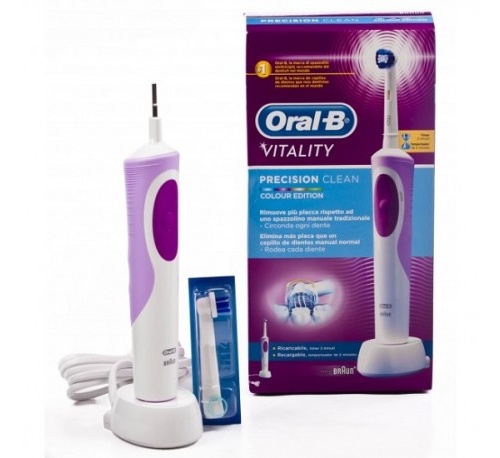 Cepillo dental electrico recargable - oral-b vitality precision clean (color morado)
