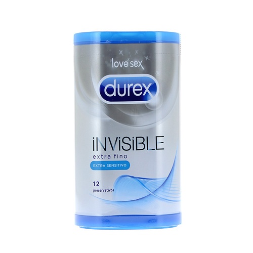 DUREX INVISIBLE EXTRA FINO EXTRA SENSITIVO - PRESERVATIVOS (12 U)