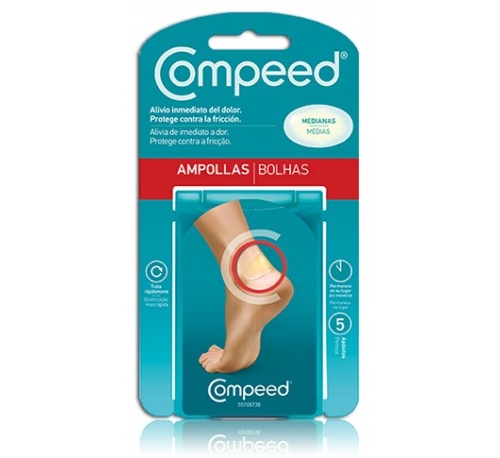 Compeed ampollas hidrocoloide talla mediana 5 unidades - hidrocoloide