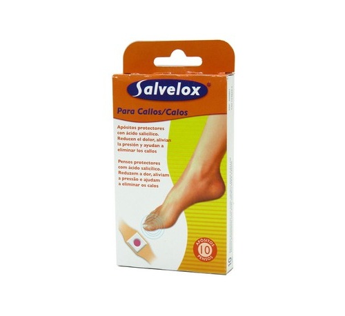 Salvelox callos con acido salicilico  10 unidades 57 mm x 19 mm