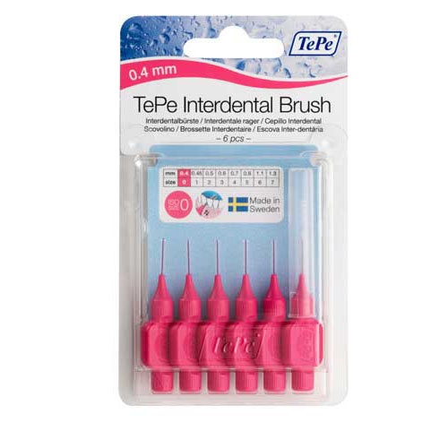 Cepillo dental interdental interspace 0.4 mm rosa