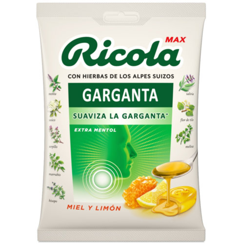 Ricola max bolsa garganta miel y limon 70 g