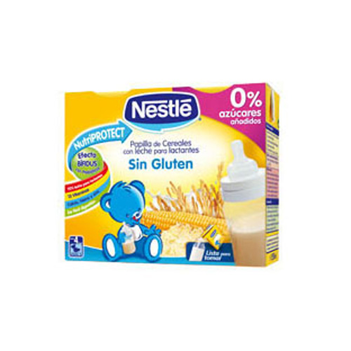 Nestle papilla cereales sin gluten - lista para tomar (brik 250 ml 2 u)