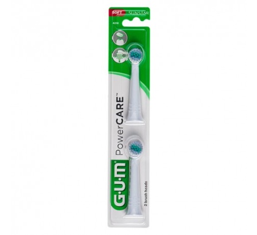 Gum powercare cabezales suaves 2 unidades 4210