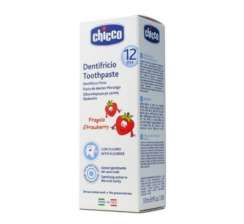 Pasta dental infantil - chicco (1 envase 50 ml sabor fresa)