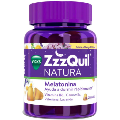 ZzzQuil NATURA Melatonina Mango y Plátano 30 Gummies