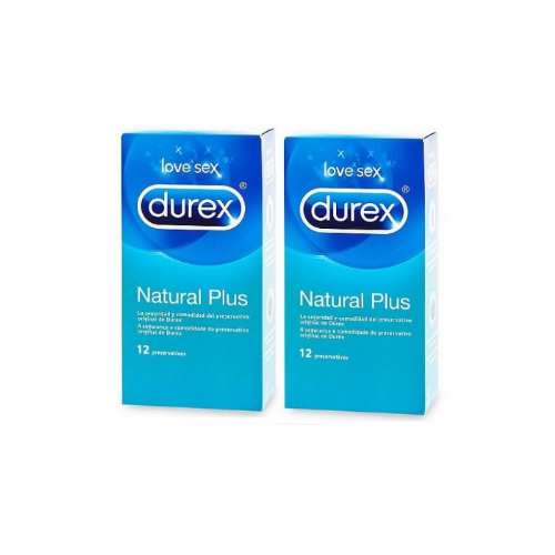 DUREX NATURAL PLUS - PRESERVATIVOS (12 PRESERVATIVOS 2 CAJAS)