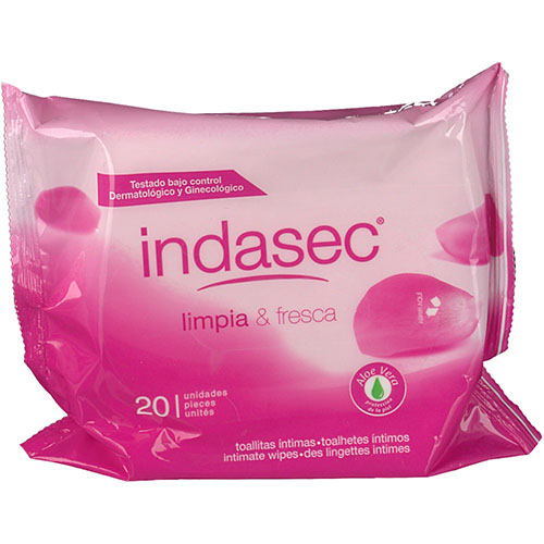 Indasec toallitas higiene intima (20 toallitas)
