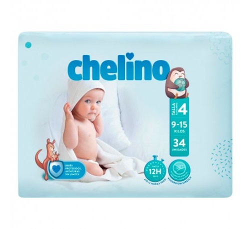 PAÑAL INFANTIL - CHELINO FASHION & LOVE (T- 4 (9 - 15 KG) 36 PAÑALES)