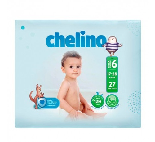 Pañal infantil - chelino fashion & love (t- 6 (17 - 28 kg) 27 pañales)