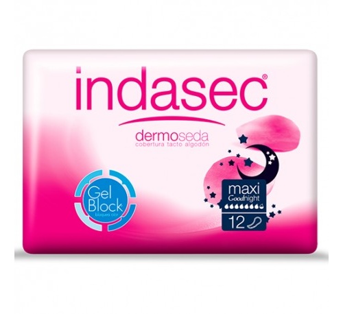 INDASEC MAXI COMPRESA PERDIDAS LEVES (GOODNIGHT 12 ABSORB)