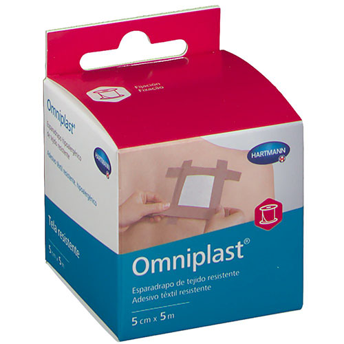 ESPARADRAPO HIPOALERGICO - OMNIPLAST (TEJIDO RESISTENTE 5 M X 5 CM)