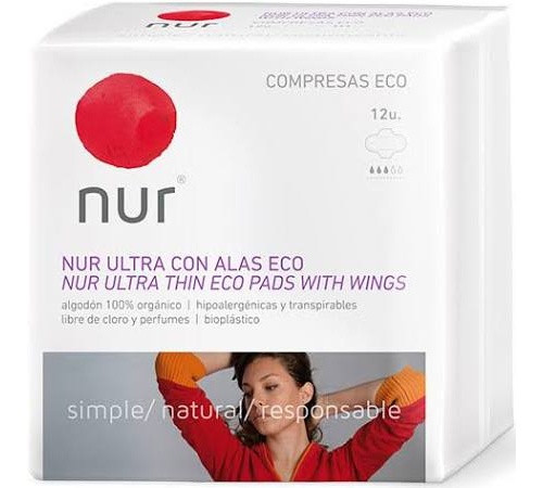 Nur farma compresas ultra con alas eco 12u