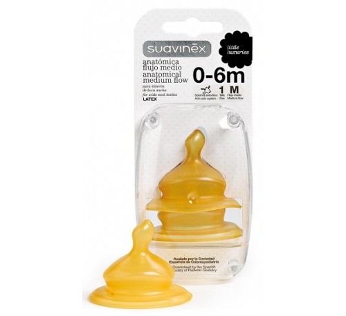 SUAVINEX TETINA LATEX ANATOMICA (T 1M 2 U)