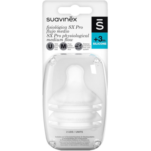 Suavinex Tetina Silicona Fisiologica Flujo M 2u.