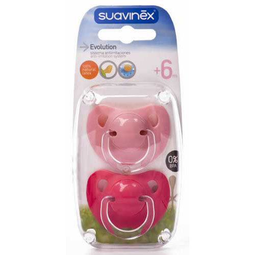 Chupete latex t - suavinex evolution (t anatomica + 6 m 2 u)